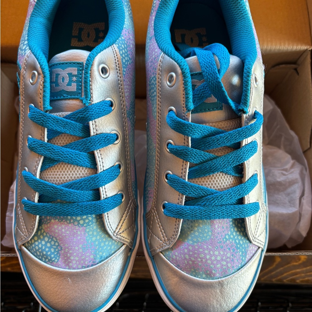 DC Blue and Silver Sneakers